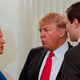 IBM CEO Ginni Rometty speaks with President Donald Trump and nepotism hire Jared Kushner (Photo Credit: Aude Guerrucci / Pool via CNP /MediaPunch/IPX)